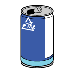 資源ゴミ（分別ゴミ）缶（アルミ）のイラスト
