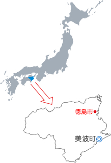 美波町の地図上の位置